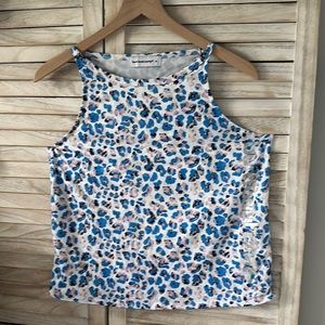 Burn Bootcamp Blue and Pink Cheetah Tank M